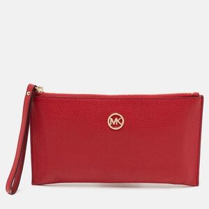MICHAEL Michael Kors Red Leather Wristlet
Clutch